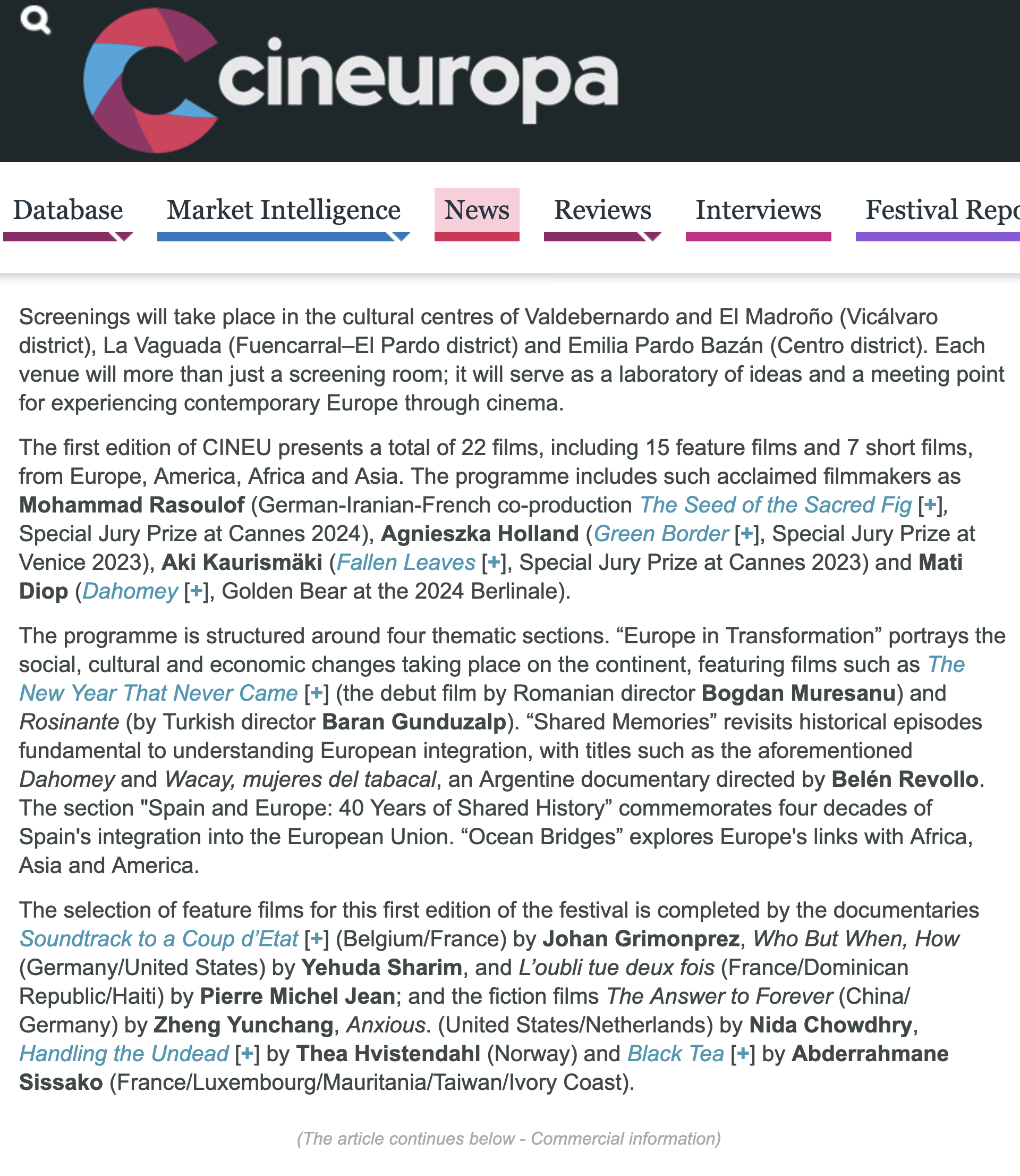 电影《我和奶奶》获2025年欧洲电影节（CINEU）评审团特别奖，与三大电影节获奖作品同台竞技