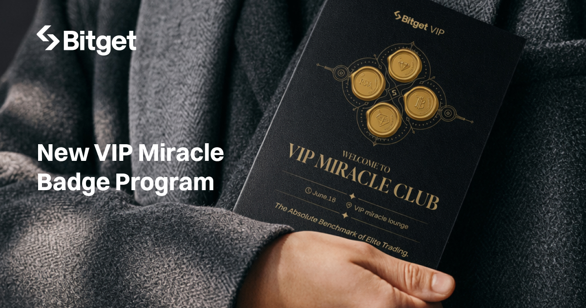 Bitget 推出全新 VIP 奇迹勋章计划，奖励跨市场交易